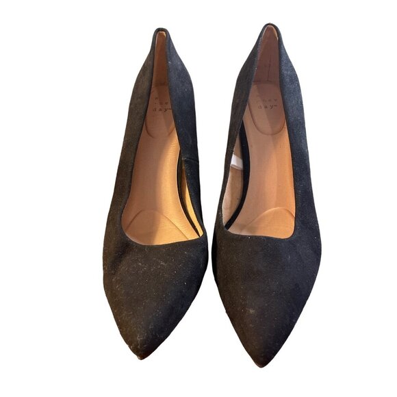 A New Day Black Pointed Toe High Heel Pumps SZ 9 - Picture 2 of 10